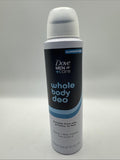 Dove Men+Care Whole Body Deodorant Marine Blue Cypress VitaminE Aluminum Fre 4oz