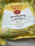 (6) Burt's Bees Purifying Cleansing White Tea Facial Towelette 30 Wipes 150ttl