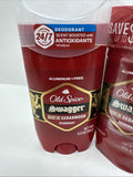 (3) Old Spice Deodorant Men Aluminum Free Invisible Solid Stick Swagger 3.8oz