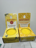 (2) Burt's Bees Lemon Sorbet Vitamin C  Lip Treatment with Sea Minerals 0.25 oz