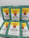 (6) Burt's Bees Renewing Natural Eye Gel Eye Mask Algae Extract 10 minute undere