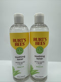 (2) Burt's Bees Sensitive Soothing Toner/Witch Hazel & Aloe 12 oz Alcohol Free