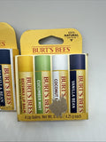 (3) Burt's Bees Ultra Conditioning Lip Balm BeesWax Coconut Pear Vanilla Mint 10