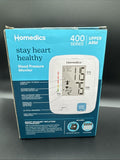 Homedics Upper Arm 400 Series Blood Pressure Monitor Easy One-Touch Memory 9-17"