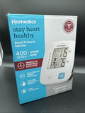Homedics Upper Arm 400 Series Blood Pressure Monitor Easy One-Touch Memory 9-17"