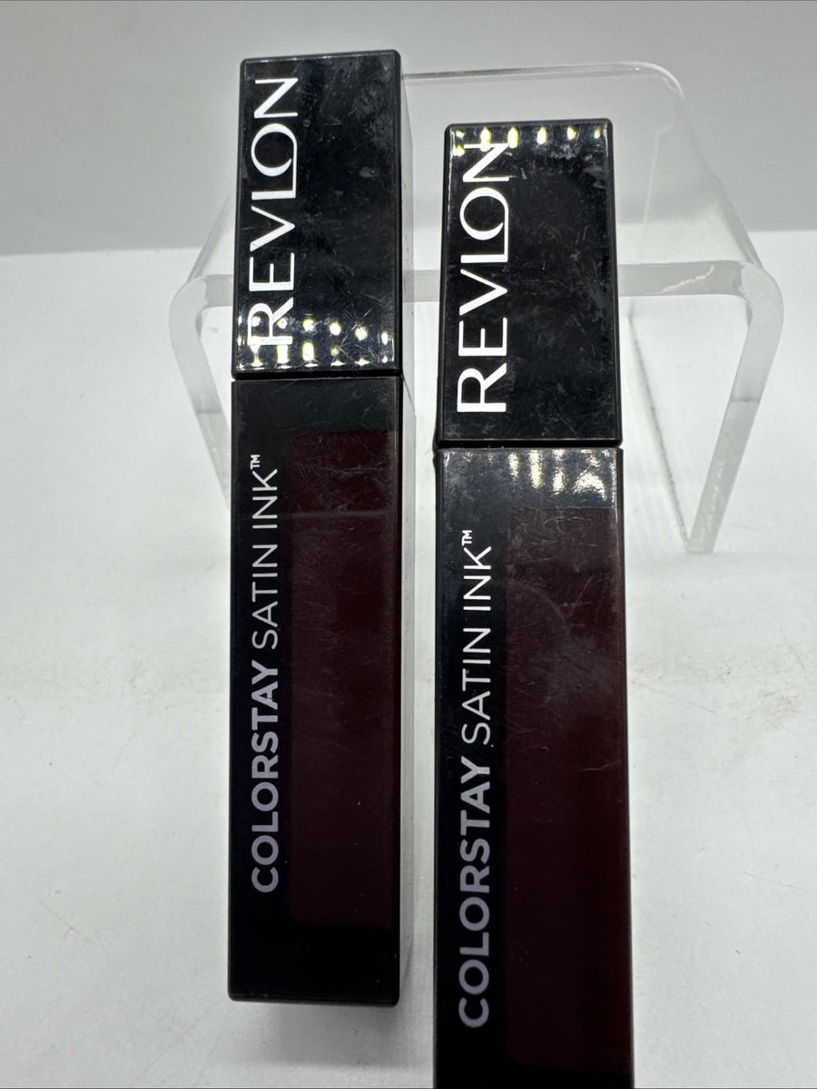 (2) 022 Black Cherry Revlon Color Stay Satin Ink Liquid Lipstick COMBI ...