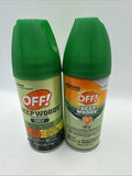 (2) OFF! Deep Woods Dry Spray Insect Repellent Mosquito Travel 2.5oz COMBINESHIP