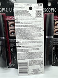 (3) L'Oreal 992 Black Brown Telescopic Lift Mascara Length Volume COMBINE SHIP