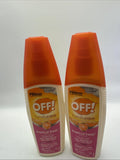 (2)OFF! FamilyCare Mosquito Repellent DEET Insect Spray Tropical Fresh Scent 6oz