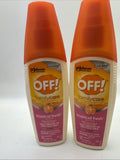 (2)OFF! FamilyCare Mosquito Repellent DEET Insect Spray Tropical Fresh Scent 6oz