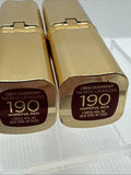 (2) L'Oreal 190 Hopeful Red Colour Riche Satin Lipstick Hydration COMBINESHIP