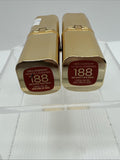 (2) L'Oreal 188 Respected Red Colour Riche Satin Lipstick Hydration COMBINESHIP