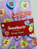 Sweethearts Large Valentine's Day Lounge Pants New Conversation Heart Candy Soft