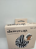 Kitsch Shower Cap Waterproof Reusable Black White Stripe No Slip Eco COMBINESHIP