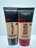 (2) L'Oreal Infallible 108 Caramel Beige  Pro-Matte Foundation Matte 24hr