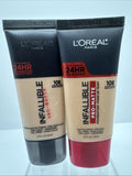 (2) L'Oreal Infallible 108 Caramel Beige  Pro-Matte Foundation Matte 24hr