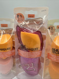 (3) Real Techniques Miracle Complexion Beauty Sponge Makeup Blender Travel Case