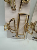 (2) Scunci Gold Metal Hair Claw Clips Jaw Small Medium 4pc Upscale COMBINESHIP