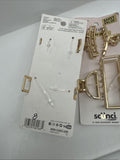 (2) Scunci Gold Metal Hair Claw Clips Jaw Small Medium 4pc Upscale COMBINESHIP