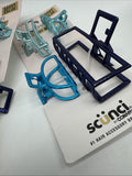 (2) Scunci Blue Teal Navy Metal Hair Claw Clips Jaw Small Medium 4pc COMBINESHIP