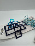 (2) Scunci Blue Teal Navy Metal Hair Claw Clips Jaw Small Medium 4pc COMBINESHIP