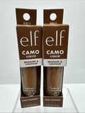 (2) e.l.f. 5 Medium 84613 Camo Liquid Bronzer & Contour Highlight COMBINESHIP