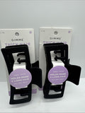 (2) Gimme XL Thick Hair Jaw Claw Clips Tight Hold Long Hair Black Jumbo Grip