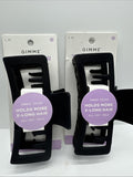 (2) Gimme XL Thick Hair Jaw Claw Clips Tight Hold Long Hair Black Jumbo Grip
