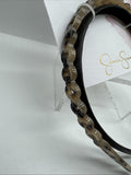 (2) Jessica Simpson Satin Cheetah Knot Headband Leopard Leather Thin COMBINESHIP