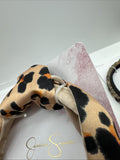 (2) Jessica Simpson Satin Cheetah Knot Headband Leopard Leather Thin COMBINESHIP