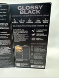 (3) Glossy Black No Bleach London Permanent Hair Dye Vegan Cruelty Free Shade 1.