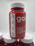 Goli Nutrition Apple Cider Vinegar Gummies  Low Sugar 60ct COMBINESHIP