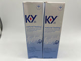 (2) K-Y Natural Feeling Hyaluronic Acid Lubricant Moisturize Hydrate  3.38oz