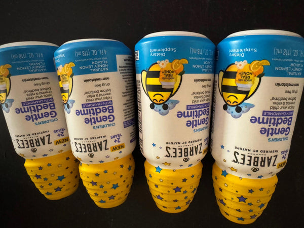 (4) Zarbee's, Gentle Bedtime w/ Chamomile Liquid for Kids non-Melatonin Honey L