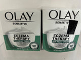(2) Olay Sensitive Eczema Therapy Skin Relief Cream Colloidal Oatmeal, 1.7 oz
