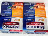 (2) Mucinex Sinus-Max Max Strength Day & Night 24 Liquid Gels Caps 8/24
