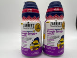 (2) ZARBEE'S Natural 2-6 Children's Cough Syrup Immune 4oz honey Elderberry 8/24