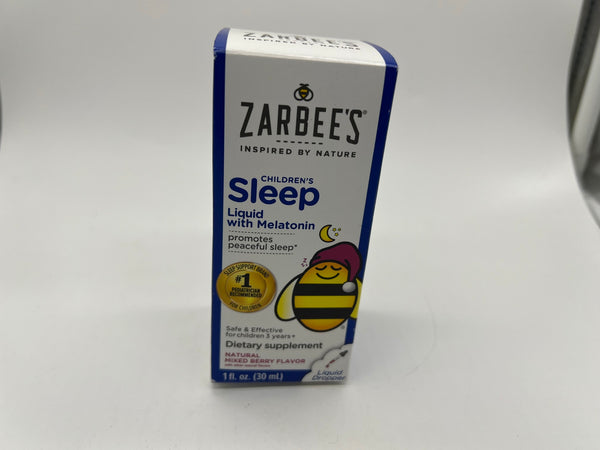 Zarbee's Naturals Children's Sleep Liquid with Melatonin mixed berry - 1oz 6/25