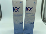 (2) KY Natural Feeling Moisturizing Lubricant w/ Hyaluronic Acid 3.38oz NEW