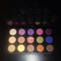 MAC 15 Pigment Pressed Pan Eyeshadow Palette Naked/Vanilla/Melon/Rose+CUSTOMIZE