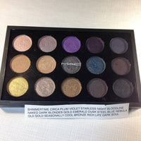 BNIB MAC 15 Pigment Pressed Pans Eyeshadow Palette Gold Steel Blue Nebula Naked