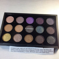 BNIB MAC 15 Pigment Pressed Pans Eyeshadow Palette Gold Steel Blue Nebula Naked