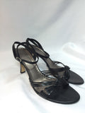 9.5 Gianni Bini Black Strap Sandal High Heel Kitten