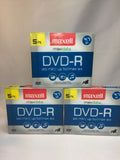 (3) Maxell DVD-R 5PK 4.7GB DVD-R 5 Pack 15 Ttl