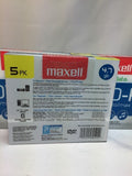 (3) Maxell DVD-R 5PK 4.7GB DVD-R 5 Pack 15 Ttl