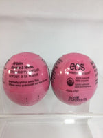 (2) eos Smooth Lip Balm Sphere Strawberry Sorbet Lip Balm .25oz