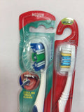 (2) Colgate Medium 360 Toothbrush w/ Tongue & Cheek Cleaner + 1x Extra Clean