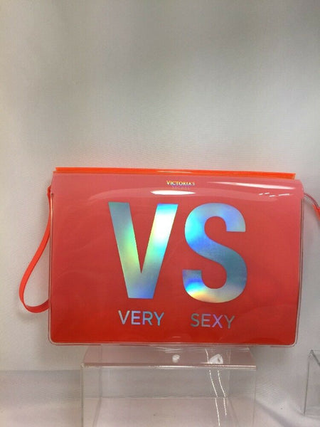 Victoria’s Secret Very Sexy Coral Bikini Bag Zipper Waterproof Beach Makeup Bag