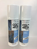 (2) L'Oréal #pastelBlue30 Spray Colorista 1 Day Hair Color Highlight Blue 2oz
