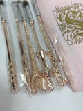 BNIB Storybook Cosmetics Rose Gold Brush Set Wizard Wand w/receipt